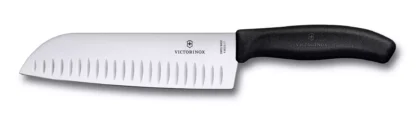 Nóż Victorinox Santoku Czarny 6.8523.17B Ostrze Ryflowane 17 cm - obrazek 3
