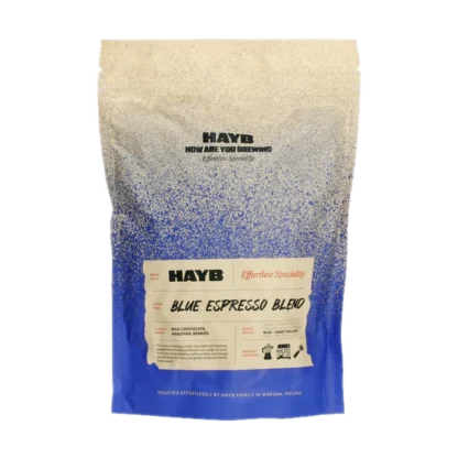 HAYB Blue Espresso Blend - 250 g kawy ziarnistej w niebieskim opakowaniu
