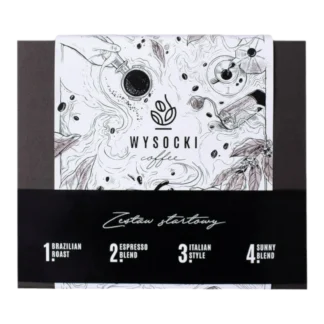 Prezent Wysocki Coffee - Zestaw Startowy 4x250g, zestaw czterech różnych rodzajów kawy w eleganckim opakowaniu