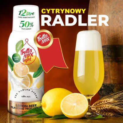 Syrop FruttaMax RADLER CYTRYNOWY Light 500 ml na 12 litrów - obrazek 4