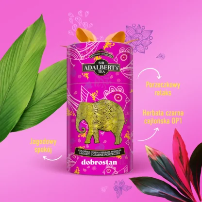Adalbert's Tea - Jagody i Czarne Porzeczki DOBROSTAN - Liściasta 80g - obrazek 2