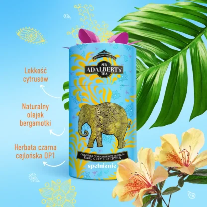 Adalbert's Tea - Earl Grey z Cytryną SPEŁNIENIE - Liściasta 80g - obrazek 2