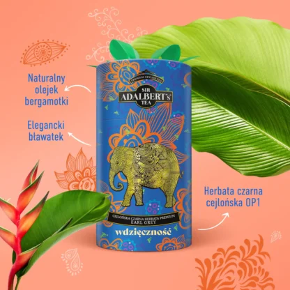 Adalbert's Tea - Earl Grey WDZIĘCZNOŚĆ - Liściasta 80g - obrazek 2