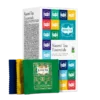 Zestaw herbat Kusmi Tea Essentials z 24 kopertami, zawierający różnorodne smaki herbat czarnych, zielonych i ziołowych; kolorowe opakowanie z logotypami Kusmi Tea, elegancki wybór na prezent lub degustację.