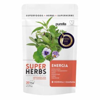 Purella Superfoods Superherbs Mieszanka Ziół do Zaparzania Energia 20 Saszetek