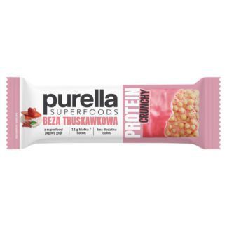 Purella Superfoods Protein Baton Proteinowy Beza Truskawkowa 45g