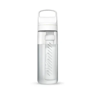 Przezroczysta butelka LifeStraw Go 2.0 o pojemności 0,65 litra z wbudowanym filtrem – idealna do codziennego użytku i podróży, dostępna w sklepie Coffee Selection.