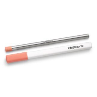 LifeStraw Sip Słomka Filtrująca Ze Stali Nierdzewnej Wielokrotnego Użytku z Etui Apricot