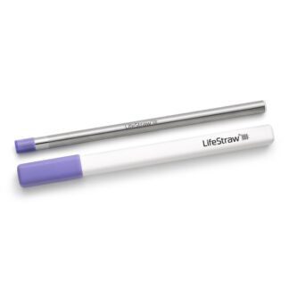 LifeStraw Sip Słomka Filtrująca Ze Stali Nierdzewnej Wielokrotnego Użytku z Etui Thistle Purple