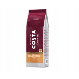 Opakowanie mielonej kawy Costa Coffee Character Roast, idealnej do przygotowania aromatycznego napoju. Dark roast zapewnia intensywny smak oraz głęboki aromat, idealny dla miłośników mocnej kawy.